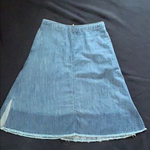 Zara Denim Knee Length Skirt